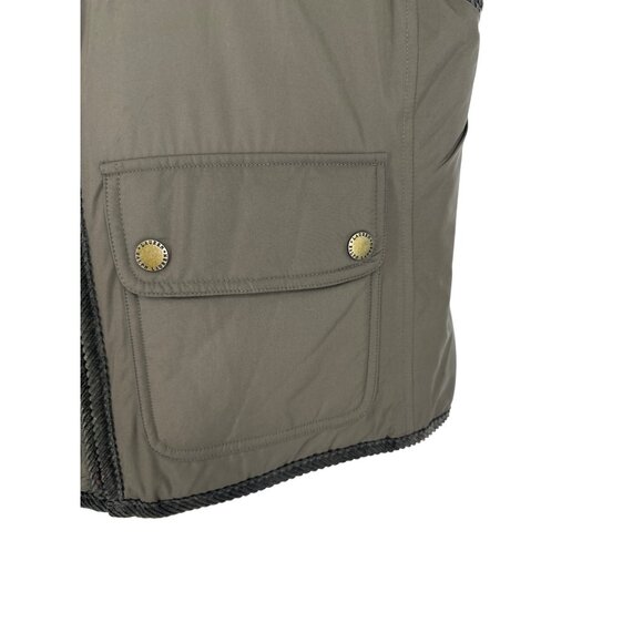 Lauren Ralph Lauren Reversible Quilted Vest W Corduroy Accents Size L - Picture 3 of 16